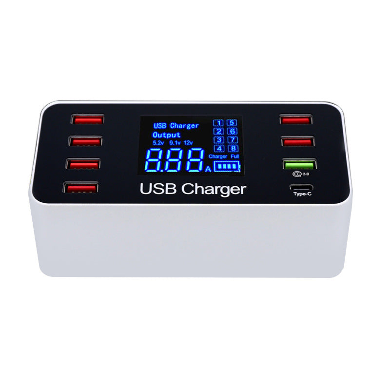 8-port LCD digital display 8-port usb smart charger