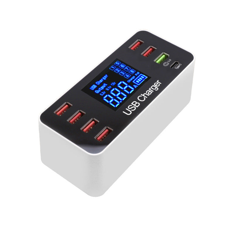 8-port LCD digital display 8-port usb smart charger