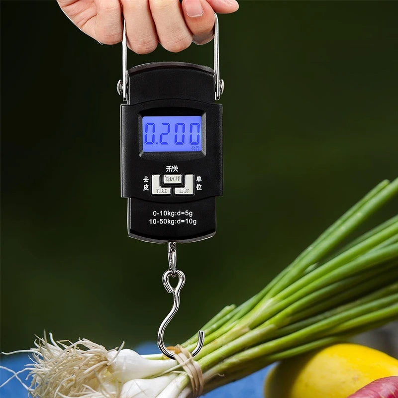 2PC Black 50kg Portable Kitchen Measuring Scales LCD Digital Weighing Scale Home Measuring Tools and Scales Kitchens Accessories