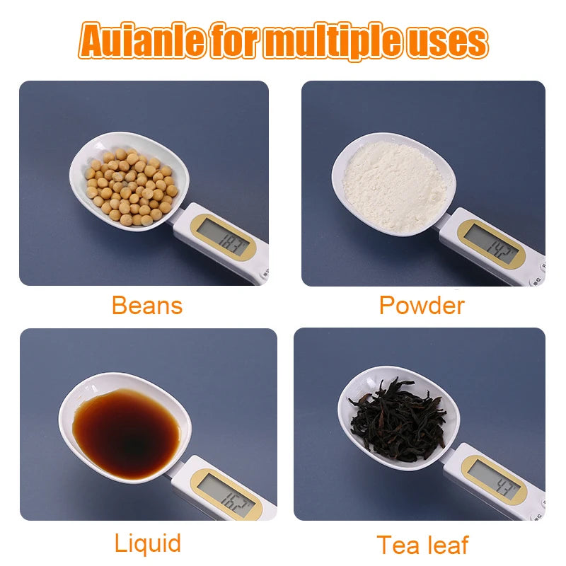 Mini Spoon Scale Digital Kitchen Scale Electronic LCD Food Scale 0.1-500g Weight Measuring Kitchen Tool for Milk Coffee