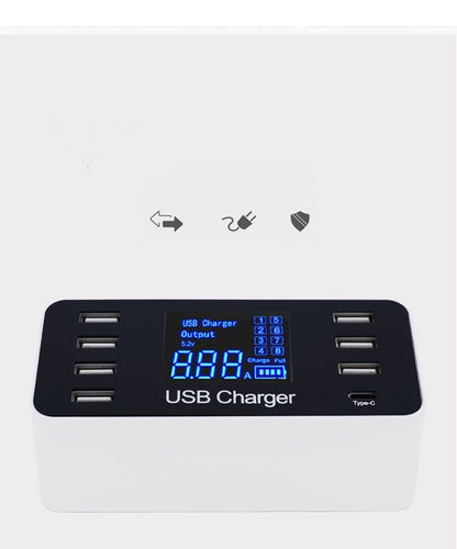 8-port LCD digital display 8-port usb smart charger