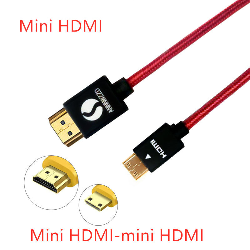 Mini HDMI To HDMI Cable Portable Monitor Flat Panel To TV 2.0 Conversion Cable