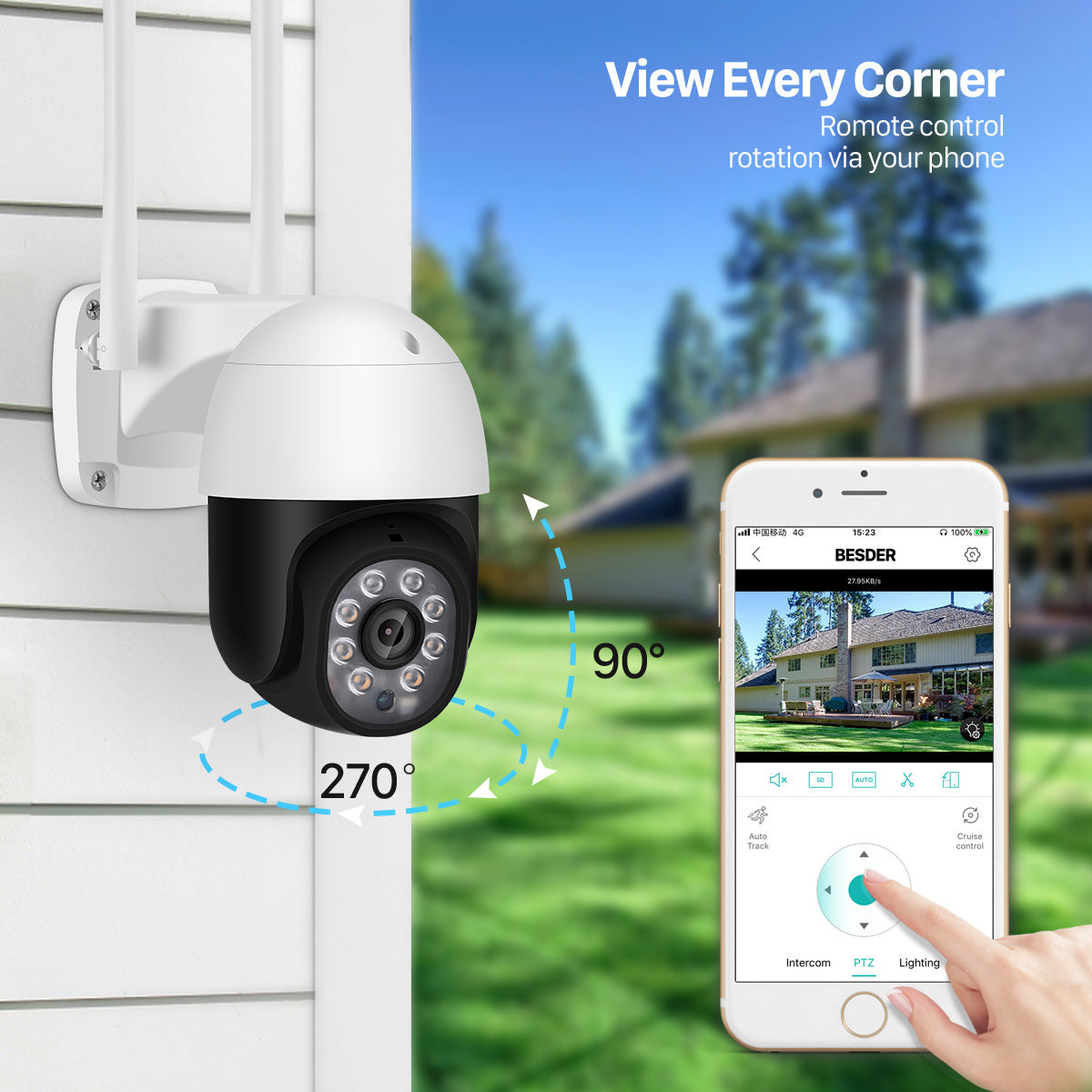 2 Inch Surveillance Camera Wireless Wifi Home  High-definition Outdoor Monitor