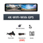 12 Inch Car DVR 3840*2160P 4K  Dash Cam WIFI GPS Sony IMX415 Rear View Mirror 1080P Car Camera Video Recorder Park Monitor