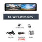 12 Inch Car DVR 3840*2160P 4K  Dash Cam WIFI GPS Sony IMX415 Rear View Mirror 1080P Car Camera Video Recorder Park Monitor