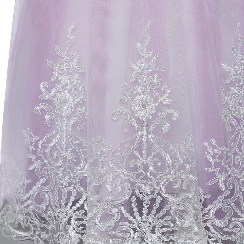 Kid Wedding Dresses for Girls Elegant Flower Princess Long Gown Baby Girl Christmas Dress vestidos infantil Size 6 12 14 Years