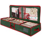 Gift Wrap Organizer Gift Wrap Storage Box Durable Christmas Wrapping Paper Storage Bag with Flexible Partitions for Ribbon