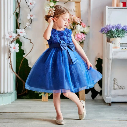 Newborn Baby Girl Christening Dress Tulle Infant Flower Girl Dress Toddler Girl First Birthday Party Gown 12M 24M Baby Dresses