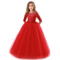 Kid Wedding Dresses for Girls Elegant Flower Princess Long Gown Baby Girl Christmas Dress vestidos infantil Size 6 12 14 Years