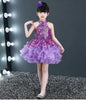Children Beaded Top Layers Wedding Party Dresses Size 2 To 10 Baby Girls Boat Neck Mini Cupcakes Kids Pageant Dress Ball Gowns