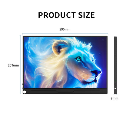 13.3 inch 1080P 2.5K Portable Monitor External Display for Gaming Laptop PS3/PS4 Switch Mini PC Tablet