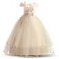 Kid Wedding Dresses for Girls Elegant Flower Princess Long Gown Baby Girl Christmas Dress vestidos infantil Size 6 12 14 Years