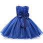 Newborn Baby Girl Christening Dress Tulle Infant Flower Girl Dress Toddler Girl First Birthday Party Gown 12M 24M Baby Dresses