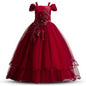 Kid Wedding Dresses for Girls Elegant Flower Princess Long Gown Baby Girl Christmas Dress vestidos infantil Size 6 12 14 Years