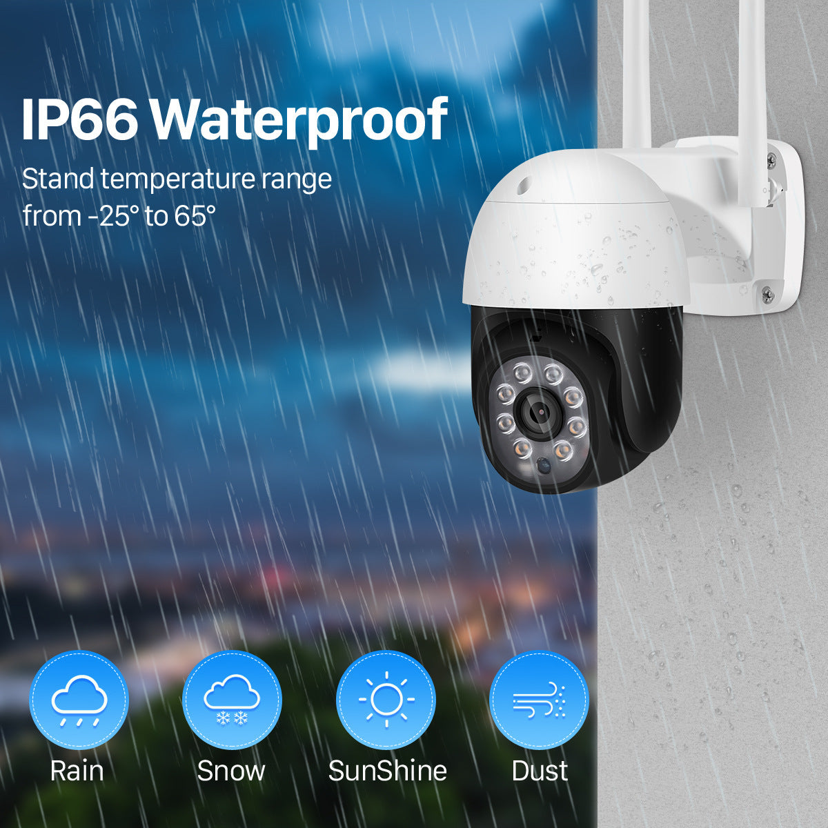 2 Inch Surveillance Camera Wireless Wifi Home  High-definition Outdoor Monitor